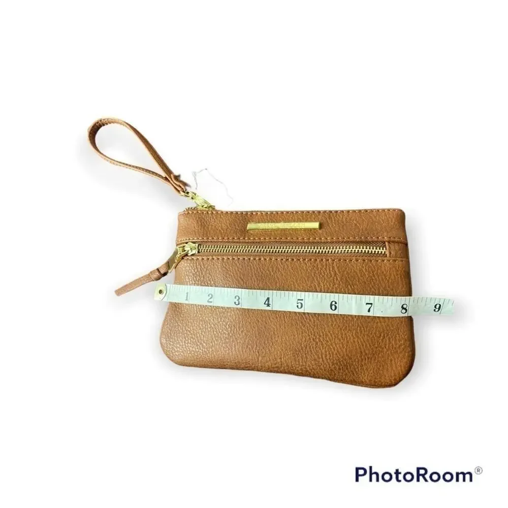 Steve Madden Pebbled Brown Wristlet